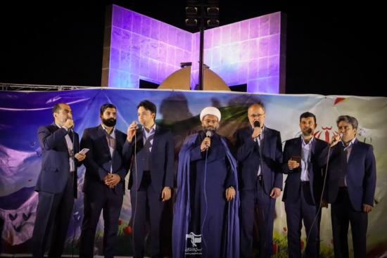 خیمه قرار ایستادگی با بیان آقای دکتر محمدرضا آرام و اجرای گروه تواشیح دانشگاه فردوسی مشهد